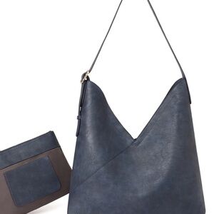 Chic Navy Blue Hobo Bag for Women